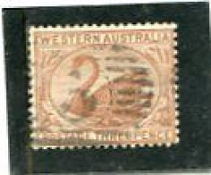 AUSTRALIA/WESTERN AUSTRALIA - 1871  3d  PALE BROWN   FINE  USED   SG 63 - Used Stamps