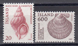 Iceland 1982 - Shels, Mi-Nr. 576/77, MNH** - Ongebruikt