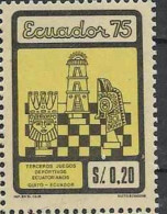 EQUATEUR Echecs, Echec, Chess, Ajedrez. Yvert N° 922 * MNH. - Echecs