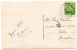 BELGIQUE - COB 137 OBLITERE WAVRE CAISSE SUR CARTE POSTALE, 1918 - Cartas & Documentos