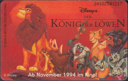 GERMANY S45/94 W.Disney - König Der Löwen 1 - S-Series : Sportelli Con Pubblicità Di Terzi