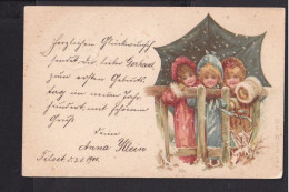 B87 /   Litho Kinder , Mädchen / Tilsit 1900 - Children's Drawings