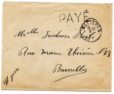 BELGIQUE - SIMPLE CERCLE WETTEREN + GRIFFE PAYE SUR LETTRE, 1919 - Briefe U. Dokumente