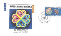 NOUVELLE-CALÉDONIE ET DÉPENDANCES  1983 ANNÉE MONDIALE DES COMMUNICATIONS 9/03/1983 - Covers & Documents