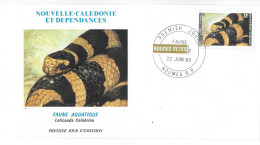 NOUVELLE-CALÉDONIE ET DÉPENDANCES  FAUNE AQUATIQUE 22/06/1983 - Covers & Documents