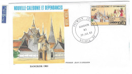 NOUVELLE-CALÉDONIE ET DÉPENDANCES BANGKOK 1983 20 JUILLET 1983 - Storia Postale