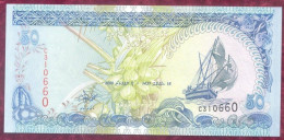 Banknotes Oceania Maldives Maldive Island 50 Rufiyaa 2000 UNC. - Maldives