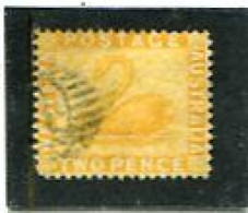 8AUSTRALIA/WESTERN AUSTRALIA - 1876  2d  CHROME-YELLOW  PERF 14   FINE  USED   SG 71 - Used Stamps
