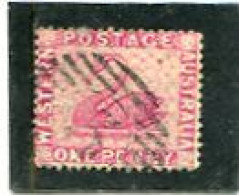 8AUSTRALIA/WESTERN AUSTRALIA - 1888  1d  CARMINE-PINK  PERF 14   FINE  USED   SG 103 - Usati