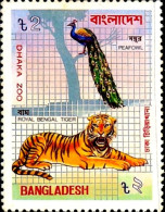 BANGLADESH, Tigre, Oiseaux Zoo,de Dhaka // 1 Valeur émise En 1984 **MNH - Félins