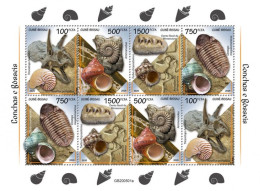 Guinea Bissau 2020, Fossils, Shell, Sheetlet - Fossilien