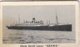 4 Arawa, Shaw Saville Line - Steam Ships 1939 - Murray's Cigarette Card - RP - Otras Marcas