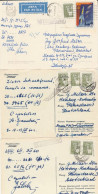 CARTES POSTALES AVEC TIMBRES ET CACHETS RUSSIE 195? - Covers & Documents