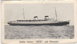 11 SS Rex (Genoa) Italia  Line - Steam Ships 1939 - Murray's Cigarette Card - RP - Otras Marcas