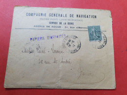 Enveloppe Commerciale De Rouen Pour Rouen En 1914 - N 168 - 1877-1920: Période Semi Moderne