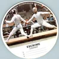 Papier Publicitaire Fromageries Bel-Service Jeux Olympiques Mexico 1968 Sport Escrime Fencing Scherma En TB.Etat - Advertising