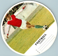 Papier Publicitaire Fromageries Bel-Service Jeux Olympiques Mexico 1968 Sport Foot Ballon Football En TB.Etat - Werbepostkarten