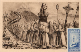 - 13 - MARSEILLE - N.-D. De La Garde - Procession Des Pénitents (1835) - Timbre Non Oblitéré - Scan Verso - - Notre-Dame De La Garde, Lift