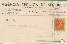 Portugal 1954 , AGÊNCIA TÉCNICA DE SEGUROS , Insurance Commercial Mail , - Portugal