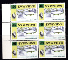 Bahamas 1972-73 Pictorials - 50c Post Office- Wmk. Crown To Left Of CA - Block Of 6 MNH (SG 397w) - 1963-1973 Interne Autonomie