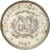 Monnaie, Dominican Republic, 10 Centavos, 1989, TTB, Nickel Clad Steel, KM:70 - Dominikanische Rep.