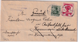 DR-Infla - 10 Pfg. Nationalvers. U.a. Dienstbrief/Drucksache Eschershausen 1920 - Lettres & Documents