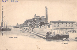 EGYPTE - Port Said - Le Quai - Carte Postale Ancienne - Puerto Saíd