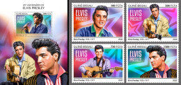 Guinea Bissau 2020, Music, Elvis, 4val +BF - Elvis Presley