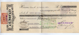 VP22.581 - Lettre De Change - HERISAU,Suisse 1937 - J. G. NEF & Co - Fiscal,Effets De Change - WECHSEL - CAMBIALI . 5Cs - Wechsel