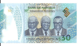 NAMIBIE 30 NAMIBIA DOLLARS 2020 UNC P 18 - Namibie