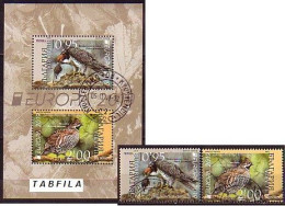 BULGARIA - 2019 -  Europa-CEPT - Oiseaux Protégés  - Set + Bl Used - Used Stamps