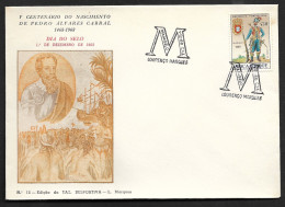 Mozambique Portugal Cachet Commémoratif Journée Du Timbre 1968 Pedro Alvares Cabral Moçambique Event Pmk Stamp Day - Stamp's Day