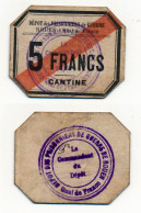 1918-1918 // P.O.W. // DEPÔT DE ROUEN // QUAI DE FRANCE // Bon De Cinq Francs - Otros & Sin Clasificación