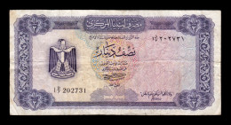 Libia Libya ½ Dinar 1972 Pick 34b Bc/Mbc F/Vf - Libia