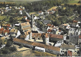 CPSM Nesles-La-Vallée Vue Aérienne Sur La Ferme Et L'Eglise - Nesles-la-Vallée