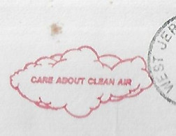 USA 1989 Airmail Cover From Madison To Campinas Brazil Meter Stamp Pitney Bowes Slogan Care About Clean Air Cloud - Storia Postale