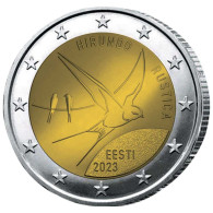 ESTONIE - 2 Euros Commémorative - Hirondelle Rustique 2023 - Estonie