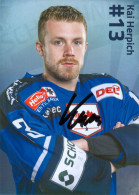 Autogramm Eishockey AK Kai Herpich Schwenninger Wild Wings 19-20 SC Riessersee EHC München Freiburg Wölfe EC Villingen - Sports D'hiver