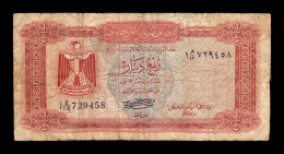 Libia Libya 1/4 Dinar 1972 Pick 33b Bc F - Libyen