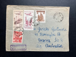 ENVELOPPE POLOGNE CIECHOCWEK 1960 POUR DARVA AUSTRALIE - Briefe U. Dokumente