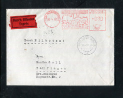 "BUNDESREPUBLIK DEUTSCHLAND" 1960, Expressbrief Freistempel "NUERNBERG", Innen Int. Brief (2617) - Cartas & Documentos