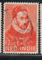 DUTCH INDIA INDIE INDE NEDERLANDS HOLLAND OLANDESE NETHERLANDS INDIES 1933 PRINCE WILLIAM PORTRAIT 12 1/2c USED USATO - Nederlands-Indië