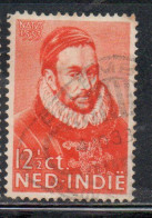 DUTCH INDIA INDIE INDE NEDERLANDS HOLLAND OLANDESE NETHERLANDS INDIES 1933 PRINCE WILLIAM PORTRAIT 12 1/2c USED USATO - Nederlands-Indië