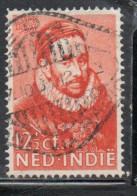 DUTCH INDIA INDIE INDE NEDERLANDS HOLLAND OLANDESE NETHERLANDS INDIES 1933 PRINCE WILLIAM PORTRAIT 12 1/2c USED USATO - Nederlands-Indië