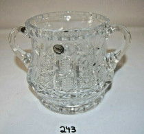 C243 Ancienne Carafe - Milieu De Table - Vase - Cristal Taillé - Glas & Kristall