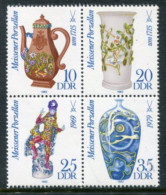 DDR 1982 Meissen Porcelain Block MNH / **.  Michel 2667-70 - Neufs