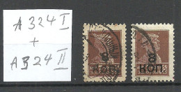RUSSLAND RUSSIA 1927 Michel A 324 I + A 324 II O - Used Stamps