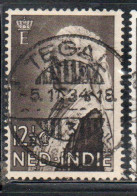 DUTCH INDIA INDIE INDE NEDERLANDS HOLLAND OLANDESE NETHERLANDS INDIES 1934 DOWAGER QUEEN EMMA 12 1/2c +2 1/2 USED USATO - Nederlands-Indië