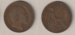 01947) Grossbritannien, 1 Penny 1908, Edward VII - Otros & Sin Clasificación