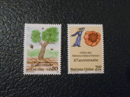 NATIONS-UNIES GENEVE YT 178/179 - 10e ANNIVERSAIRE DU CENTRE DE VIENNE** - Unused Stamps